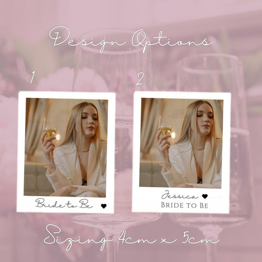 20 x Personalised Text and Photograph Drink Toppers, Edible Wafer Rice Paper, Hen Do Party Birthday, Anniversary, Cocktail Toppers with Pegs