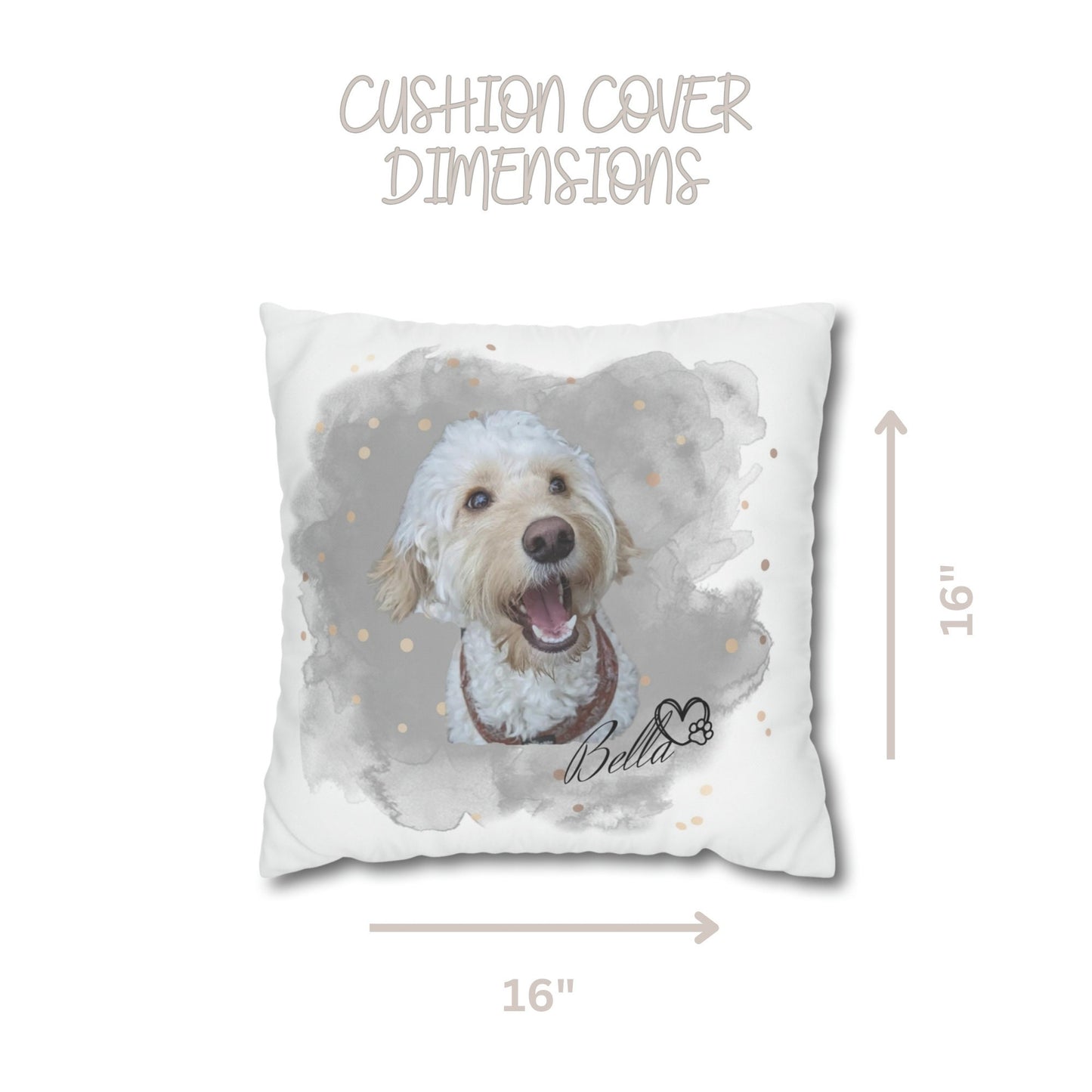 Custom Dog Pillow, Pet Portrait from Photo, Personalised Pet Portrait, Dog Portrait, Watercolour Dogs, Dog Portrait Cushion, Dog Lover Gifts