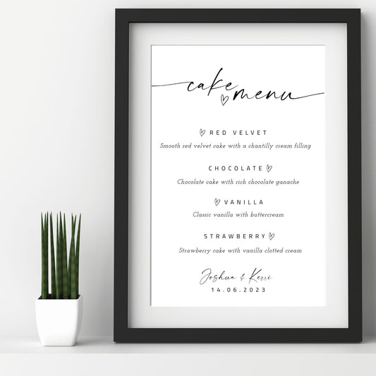Cake Flavors Sign, Minimalist Desserts Sign, Printable Dessert Bar Sign, Wedding Cake Flavors Sign, Cake Menu Sign, Edit with TEMPLETT