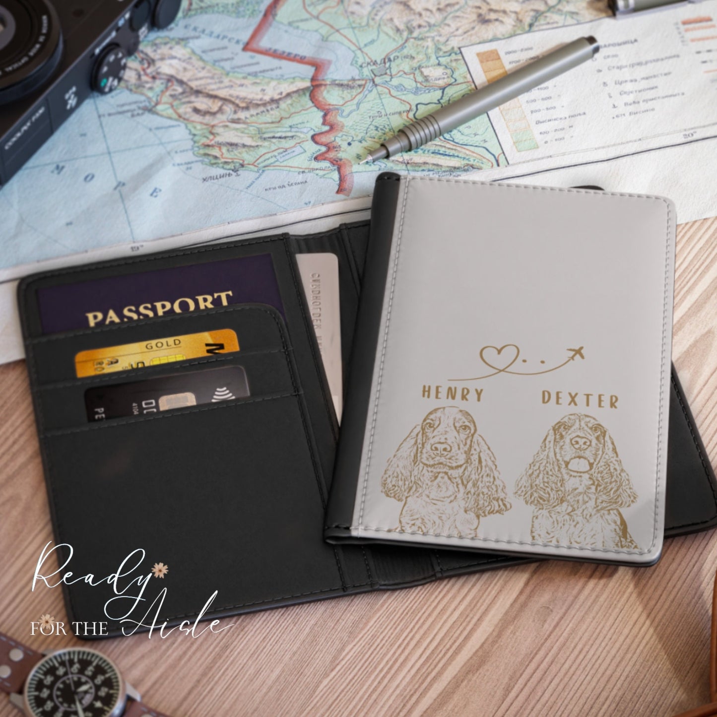 Dog Passport Cover, Custom Pet Passport, Personalised UK Passport Case, Dog Health Book Cover, Pet Book Holder, Dog Gifts, Pet Portrait