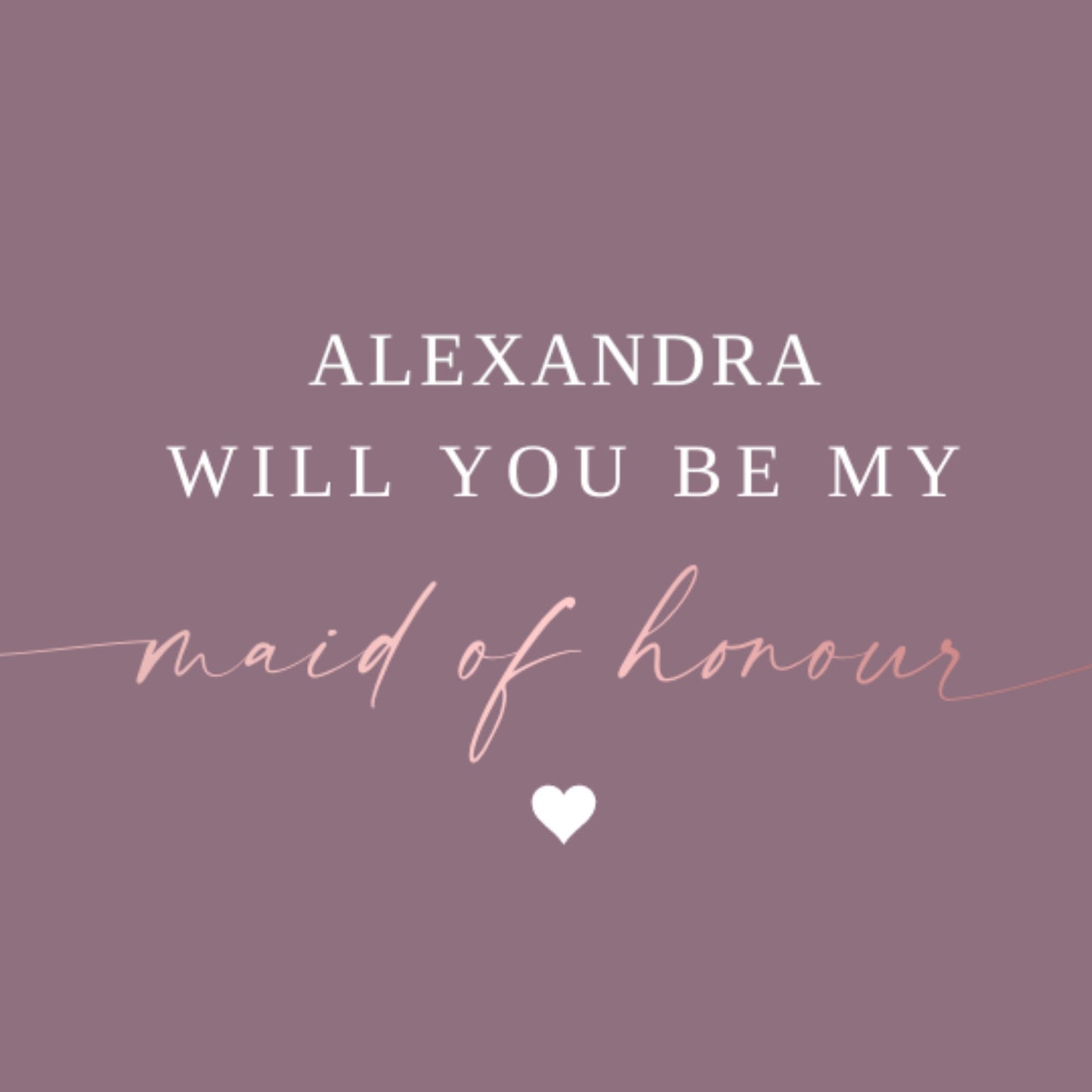 Personalised Will You Be My Bridesmaid template, Bridesmaid Proposal, Wedding Cards, Maid of Honour Card, Flower Girl Card, INSTANT DOWNLOAD