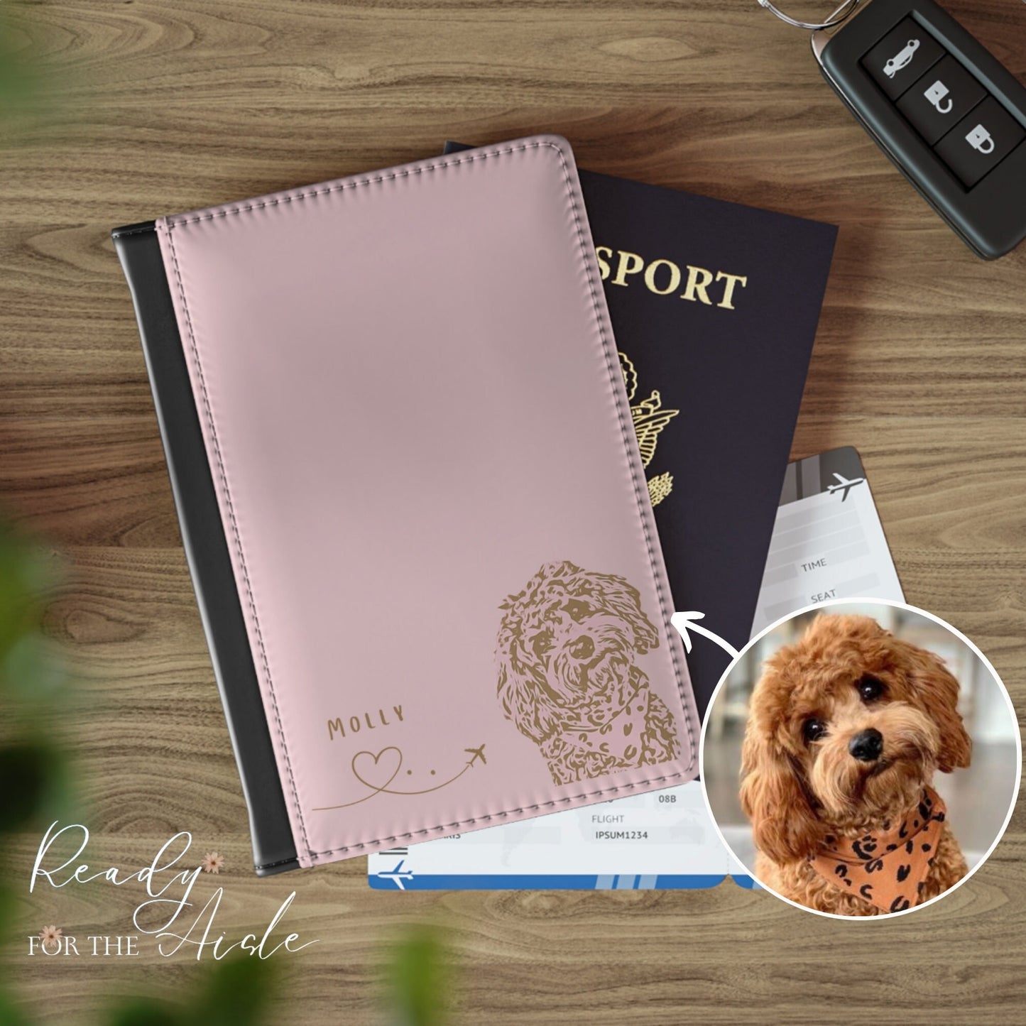Dog Passport Cover, Custom Pet Passport, Personalised UK Passport Case, Dog Health Book Cover, Pet Book Holder, Dog Gifts, Pet Portrait