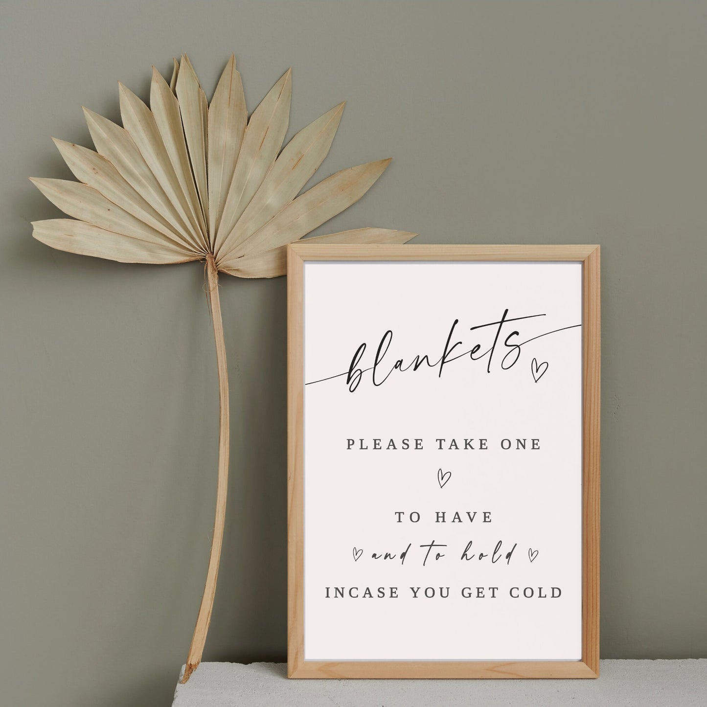 Wedding Blanket Sign Template, Modern Wedding Blanket Sign, Minimalist Wedding Sign, To Have and To Hold In Case You Get Cold Sign, EDITABLE