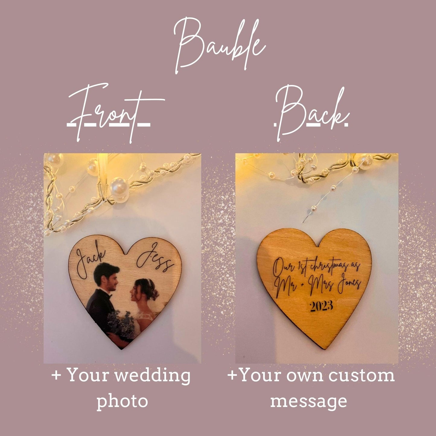 First Christmas as Mr & Mrs Decoration | First Christmas Married Keepsake Bauble Gift Ornament | Married First Christmas Decoration | Xmas