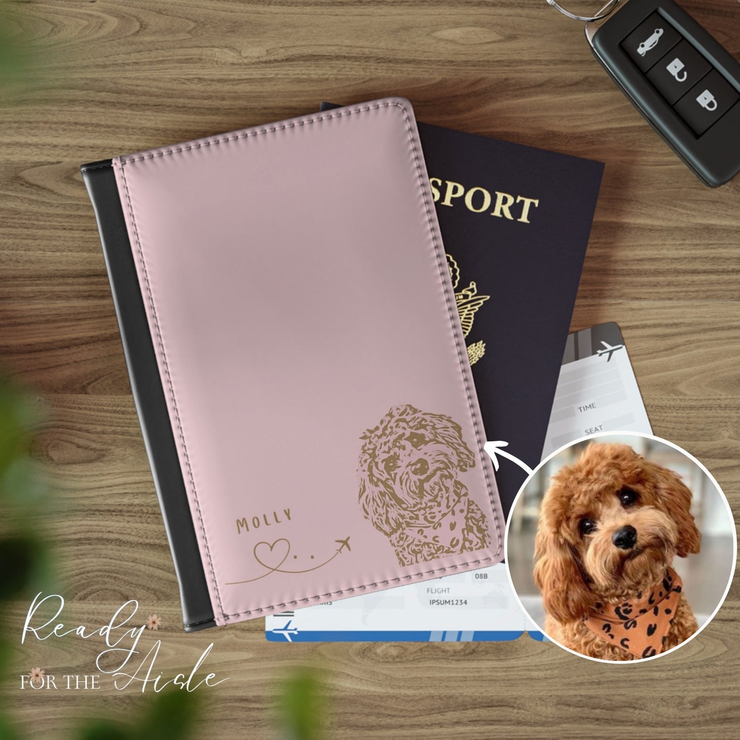 Dog Passport Cover, Custom Pet Passport, Personalised Passport Case, Dog Health Book Cover, Pet Book Holder, Dog Gifts, Pet Portrait