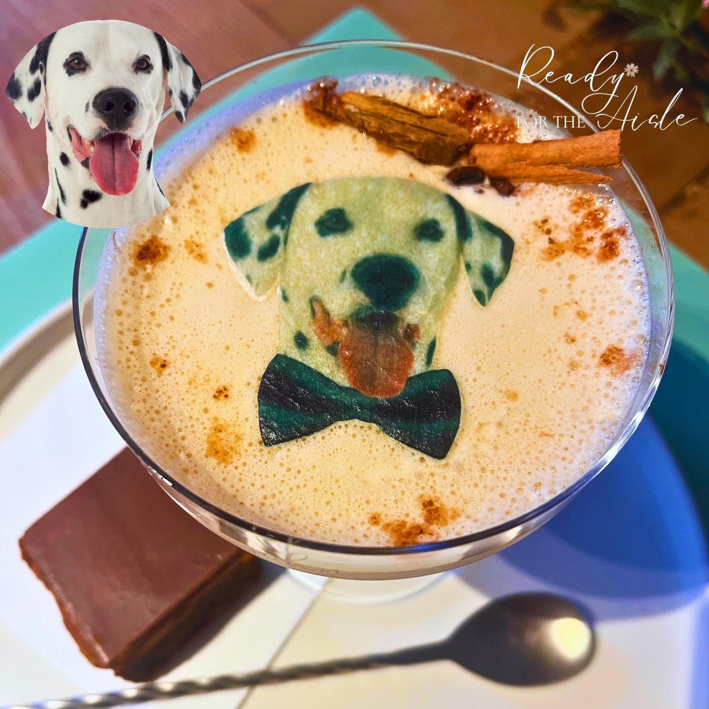 Pet portrait Cut-Out Wafer drink topper, cocktail topper, custom edible drink topper, pet party drink toppers, dog drink topper, cat topper