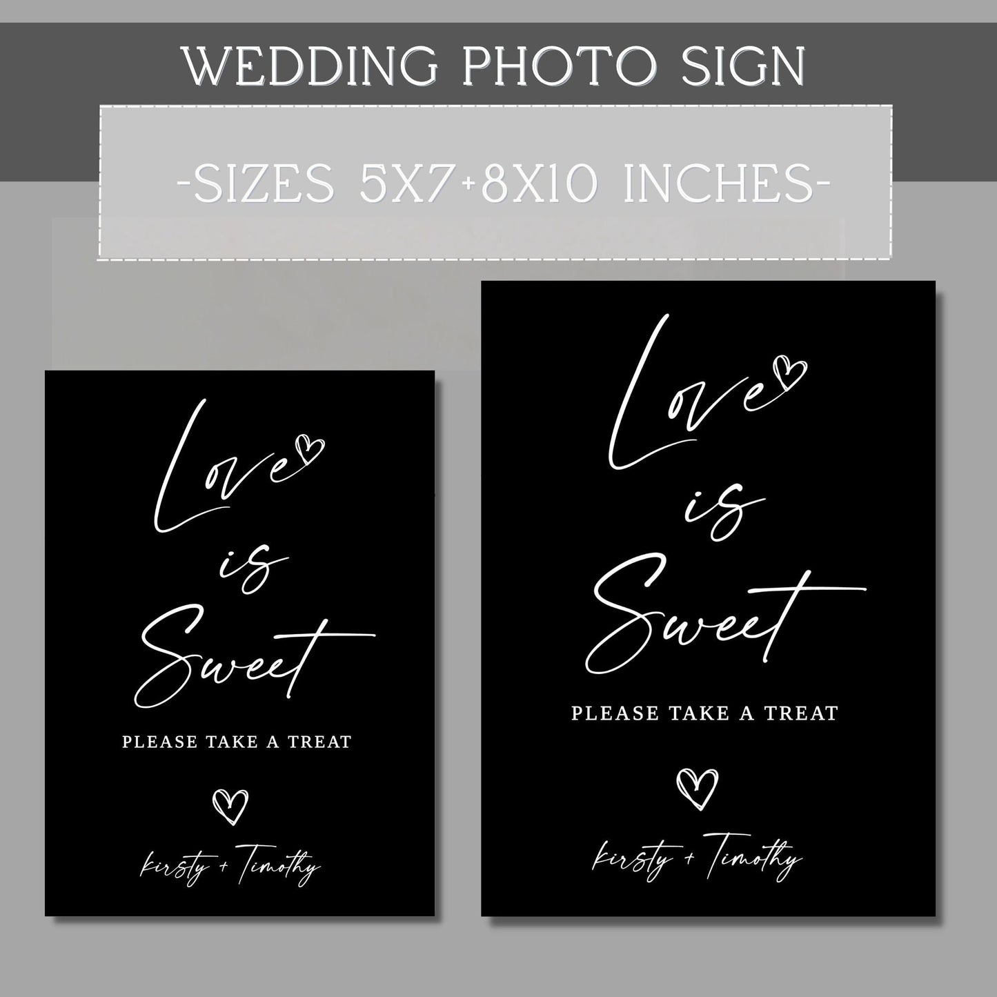 Love Is Sweet Sign | Wedding Sign Love Is Sweet | Minimalist Wedding Sign | Printable Love is Sweet Signs | Modern Wedding Signs | EDITABLE