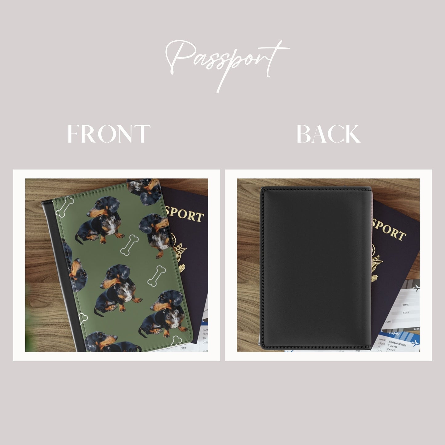 Dog Passport Cover, Custom Pet Passport, Personalised Passport Case, Dog Health Book Cover, Pet Book Holder, Dog Gifts, Pet Portrait