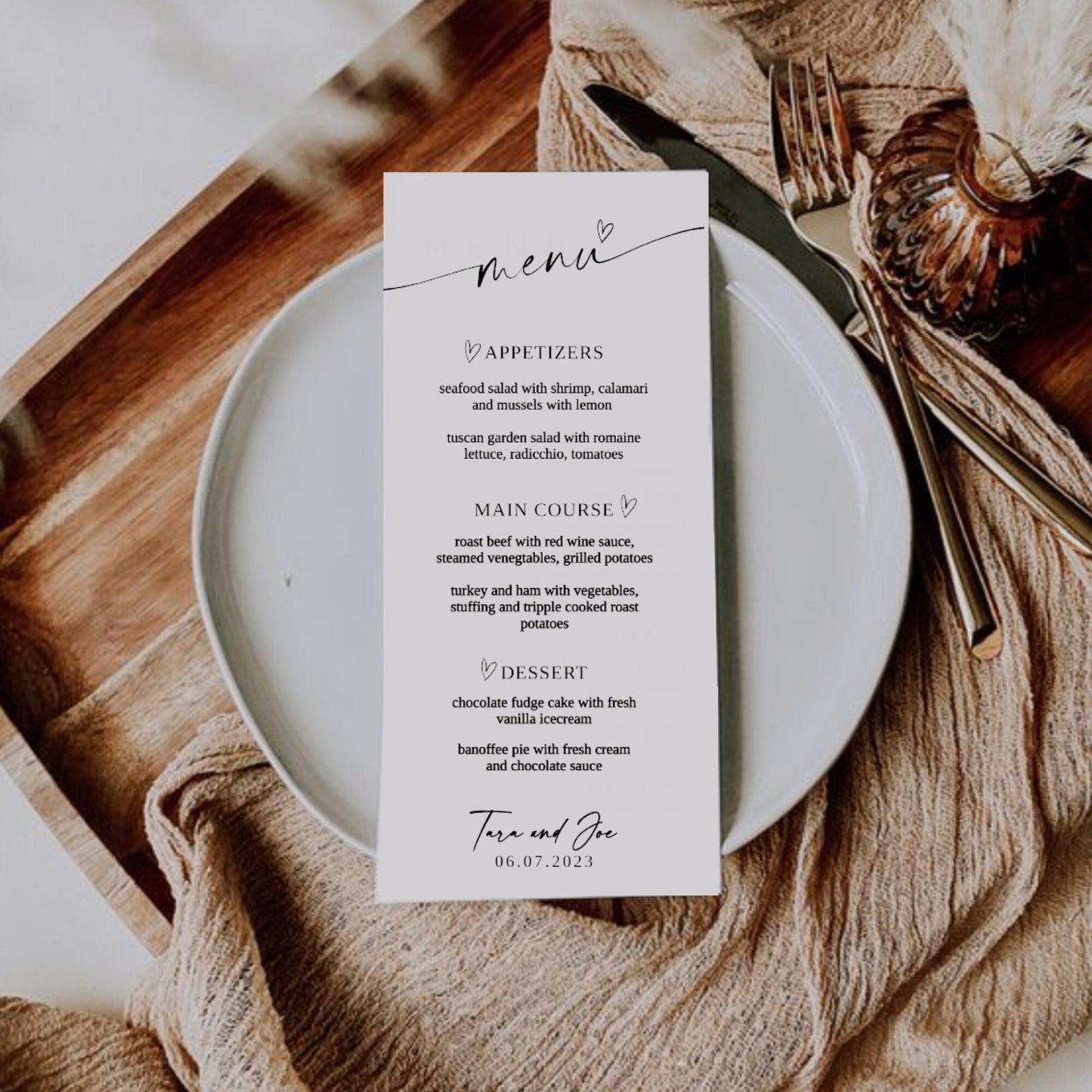 Wedding Menu Template, Wedding Buffet Menu, Minimalistic Menu, Templett, Instant Download, Try Before Purchase, Editable & Printable Menu