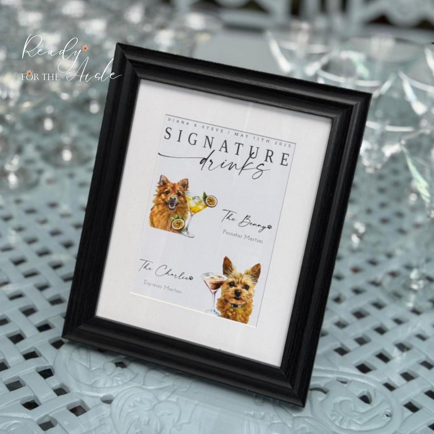 Wedding Cocktail Sign, Dog Signature Drink Sign, Bar Menu, Wedding Sign, Wedding Bar Sign, Bar Wedding Poster, Dog Cocktail Sign