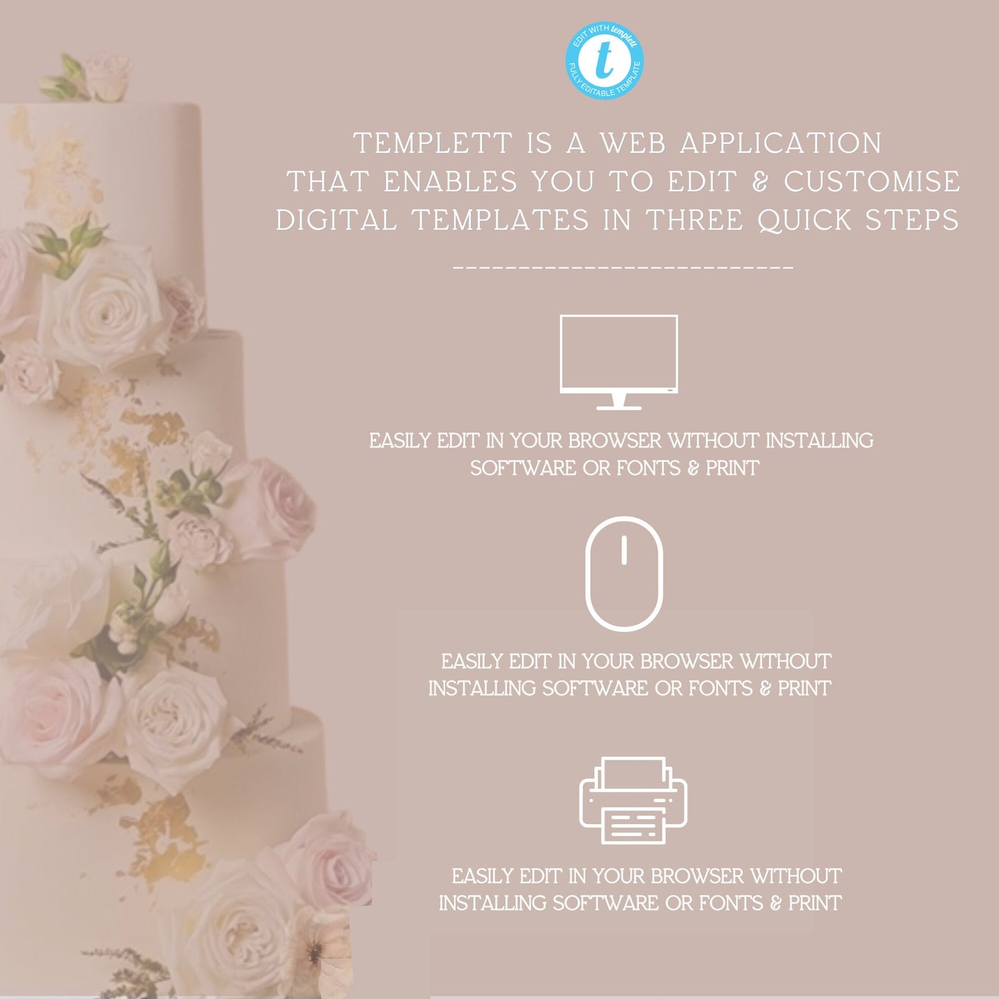 Cake Flavors Sign, Minimalist Desserts Sign, Printable Dessert Bar Sign, Wedding Cake Flavors Sign, Edit with TEMPLETT