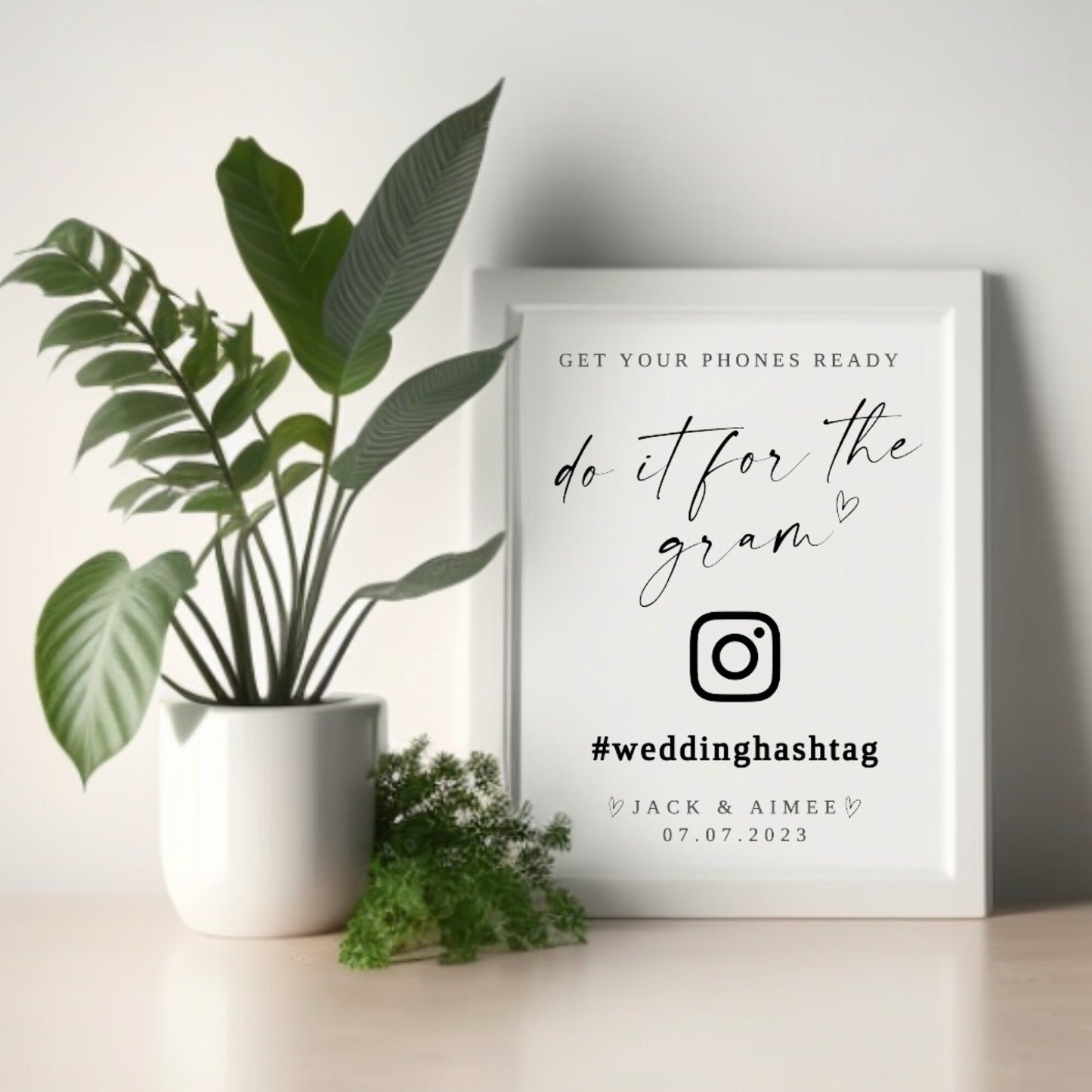 Wedding Photo Sign l Wedding Instagram Sign l Minimalist Wedding Hashtag Sign l Wedding Photograph Sign l Instagram Wedding Sign | EDITABLE
