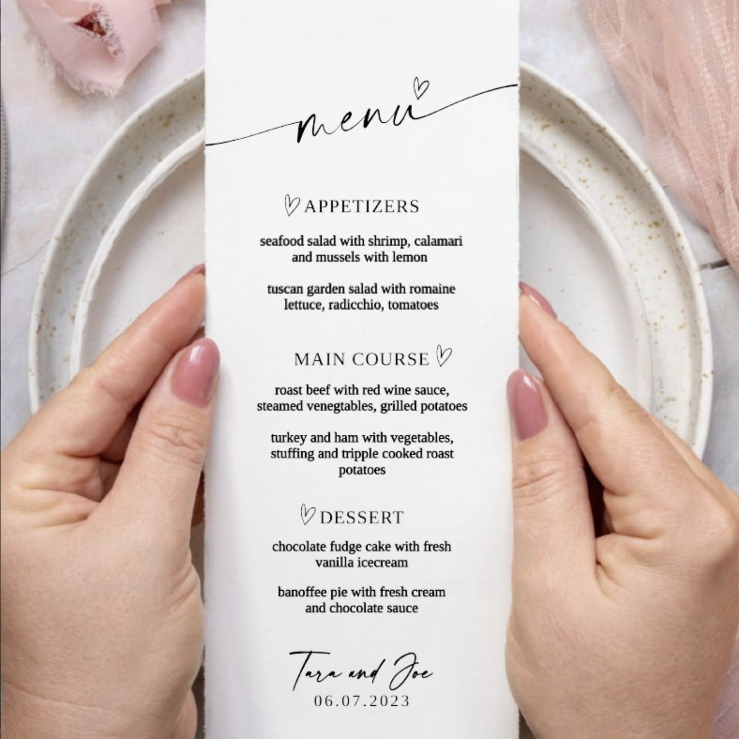 Wedding Menu Template, Wedding Buffet Menu, Minimalistic Menu, Templett, Instant Download, Try Before Purchase, Editable & Printable Menu