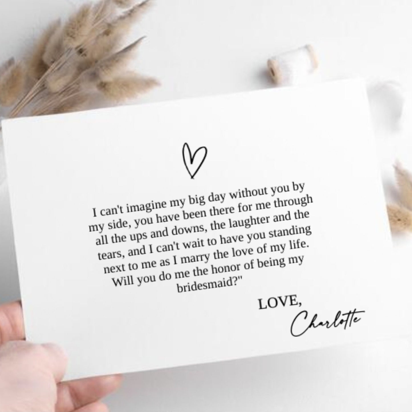 Personalised Will you be my bridesmaid Card, Minimalist Proposal Cards, Bridal Party Cards, CLASSIC ELEGANT DESIGN, editable download