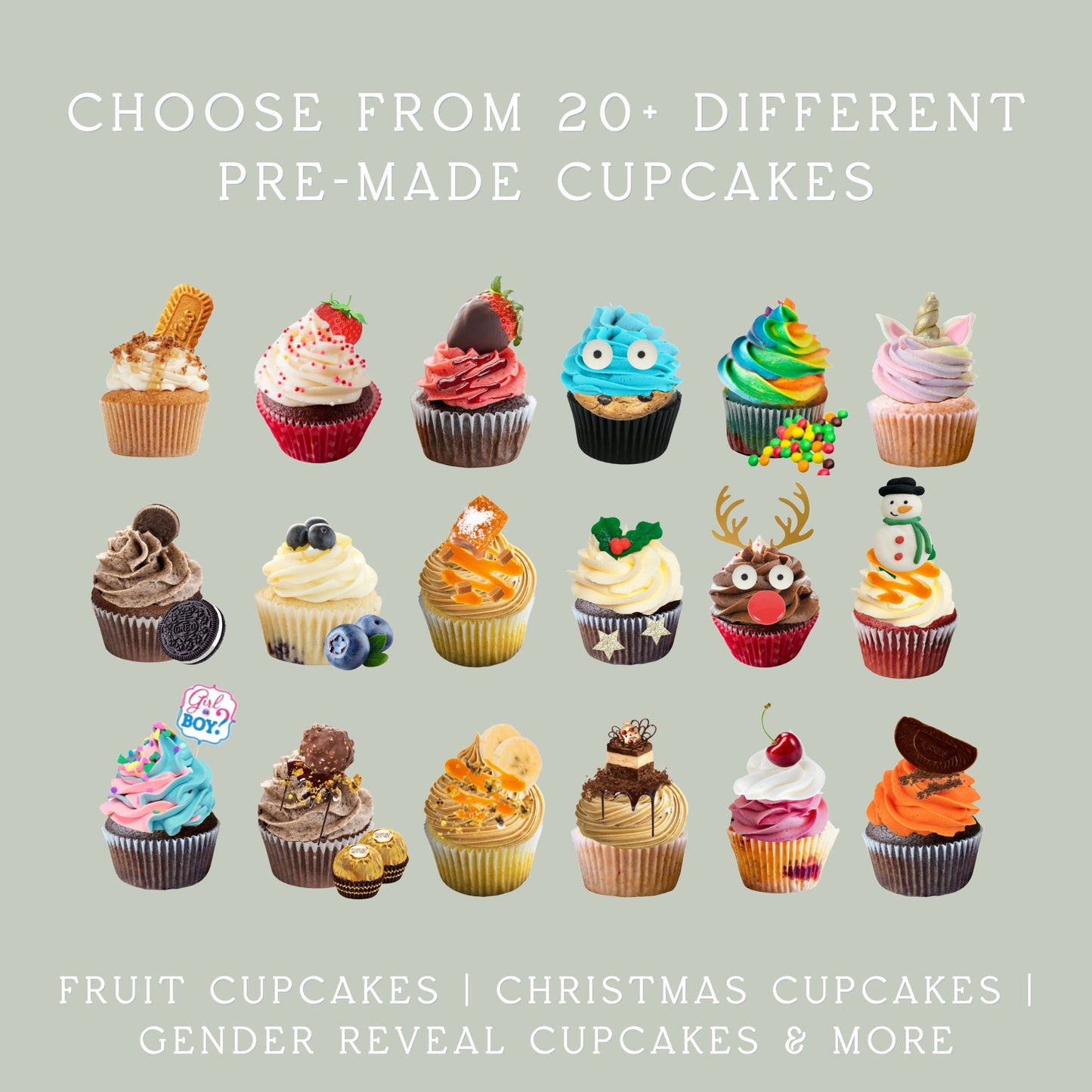 Custom Cupcake Bar Sign | Make Your Own Cupcake Designs | Editable Dessert Bar Sign | INSTANT DOWNLOAD | Templett