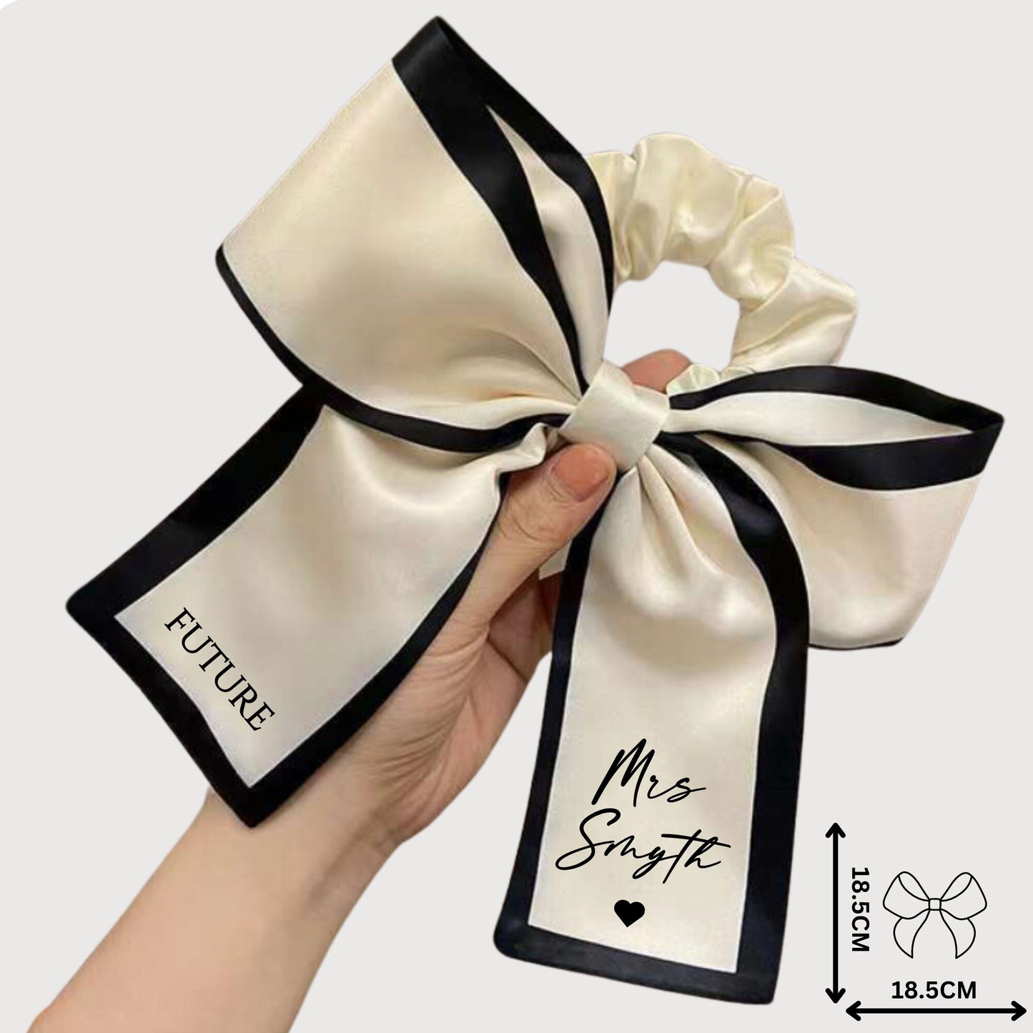 Future Mrs Wedding Bow | Bride Wedding Bow | XXL Wedding Bow | Hen Do Bride Bow | Jumbo Bow with Brides Name | Mrs Hair Bauble | Mrs To Be