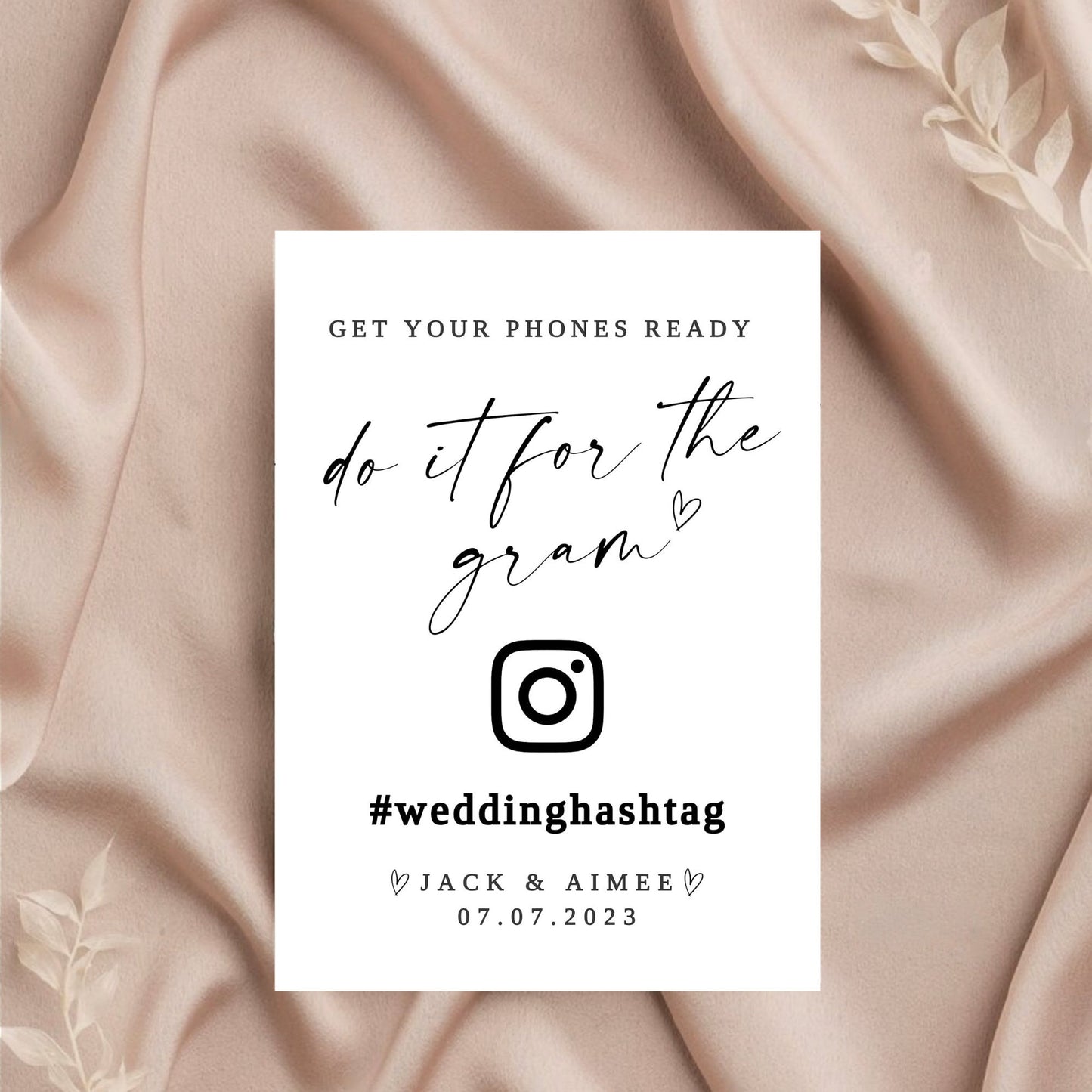 Wedding Photo Sign l Wedding Instagram Sign l Minimalist Wedding Hashtag Sign l Wedding Photograph Sign l Instagram Wedding Sign | EDITABLE