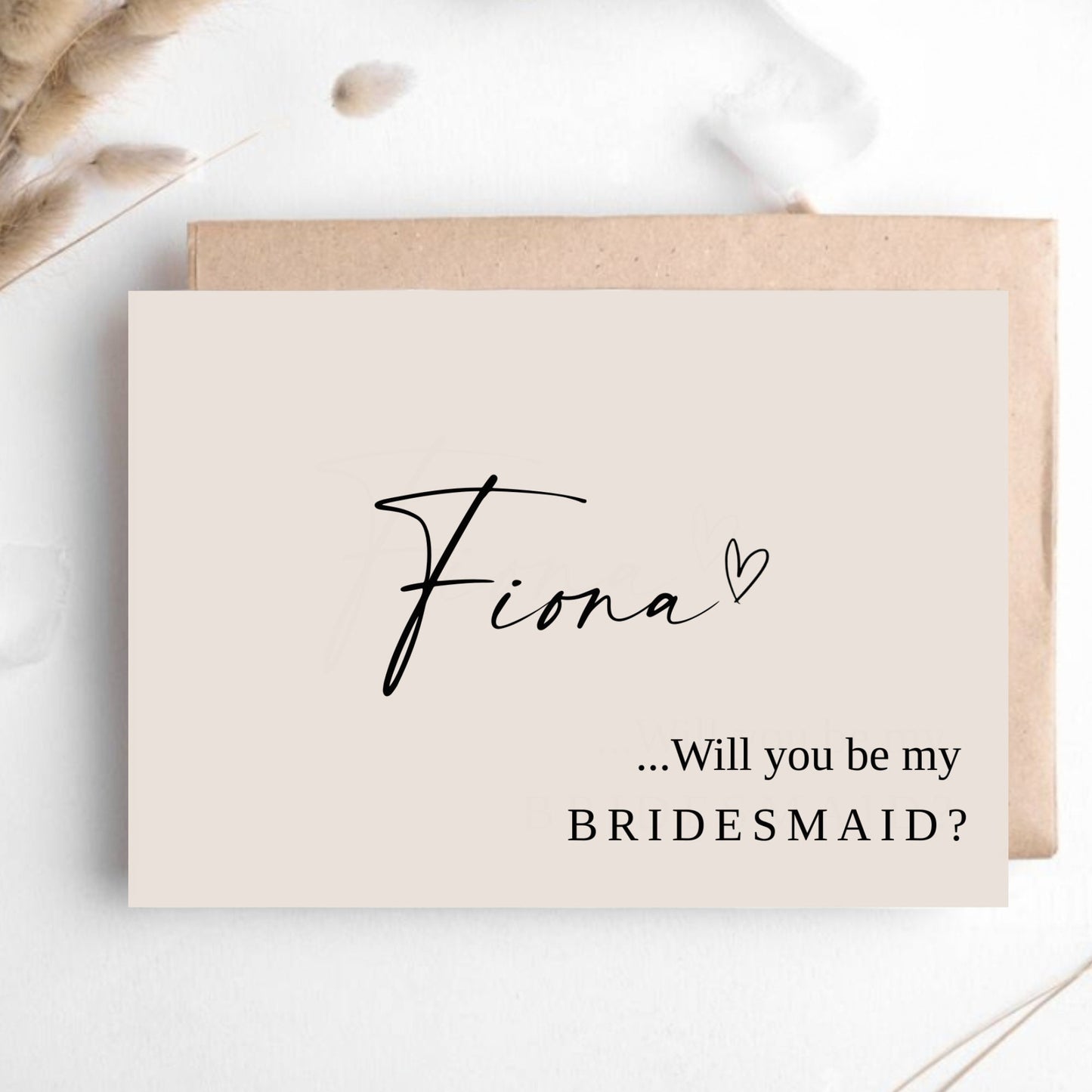 Personalised Will you be my bridesmaid Card, Bohemian Proposal Cards, Bridal Party Cards, CLASSIC ELEGANT DESIGN, cards, editable download,
