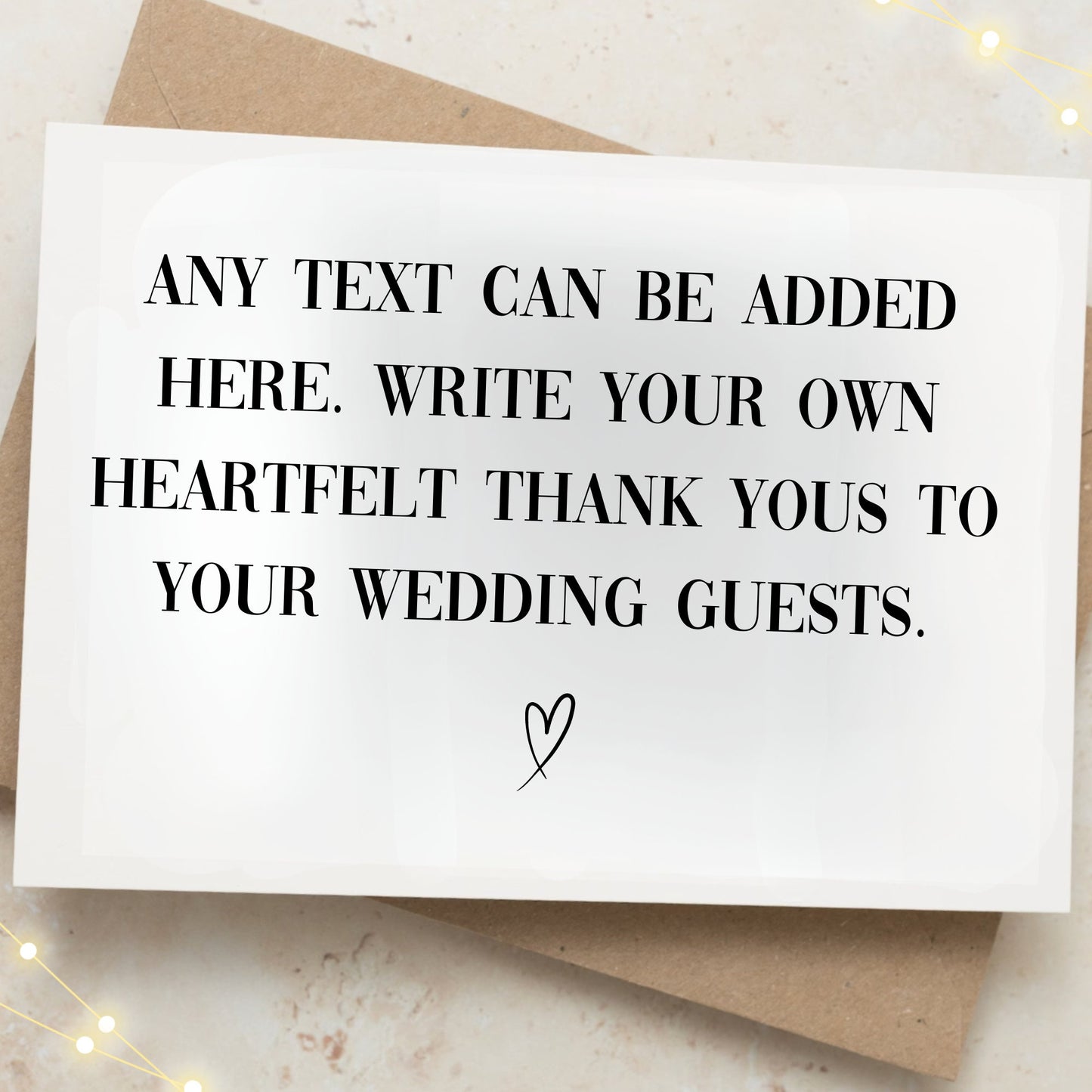 Minimalist Wedding Thank You Cards with Custom Photos, Autumn Thank You Card with Pictures, Folded Personalised Photo Cards with Envelopes