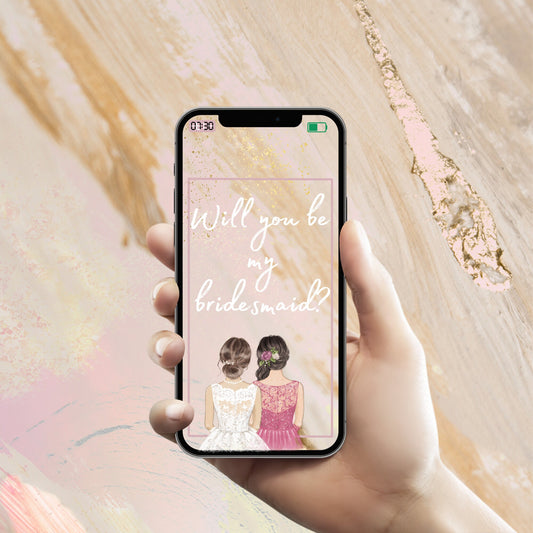 Bridesmaid Proposal Video, Will You Be My Bridesmaid/Maid of Honor, Digital Electronic Invitation, Animated Video Text, Instant download