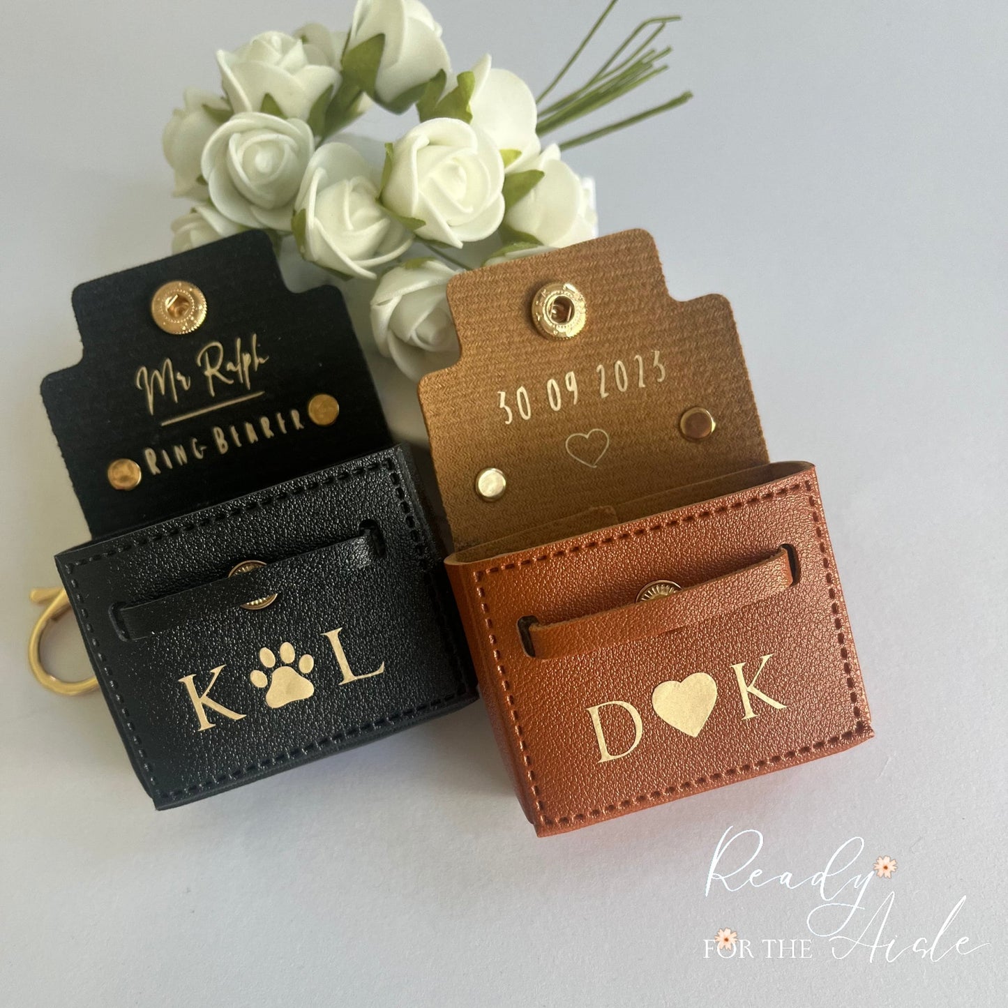 Dog Tuxedo Harness Outfit | Black and Gold Dog Wedding Outfit | Dog Ring Bearer | Personalised dog wedding Outfit With Name | Dog Wedding