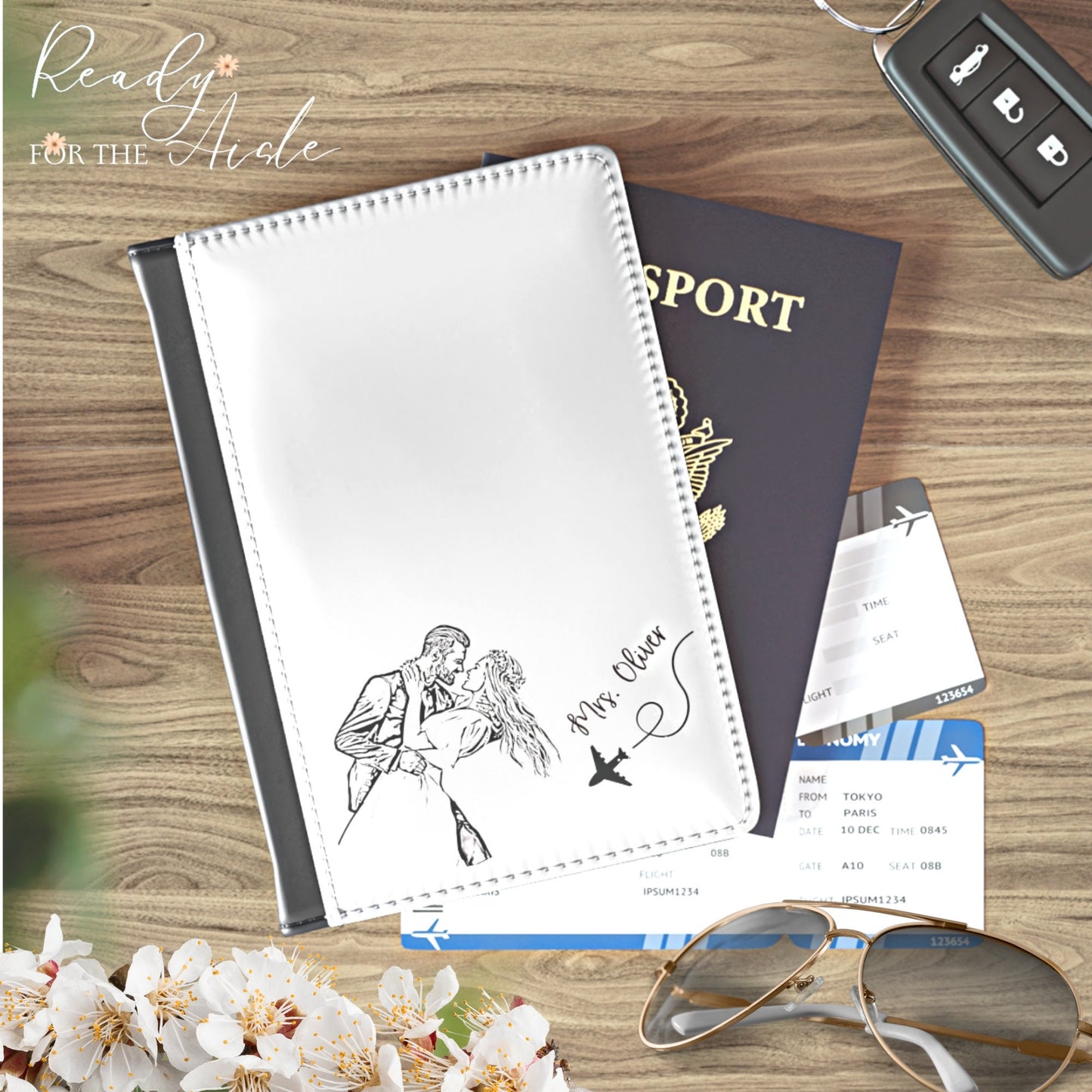 Personalized Mrs Passport Holder, Honeymoon Passport Cover, Bridesmaid Gifts, Honeymoon gift, Travel, Bride, Gifts For Her, Mrs Passport