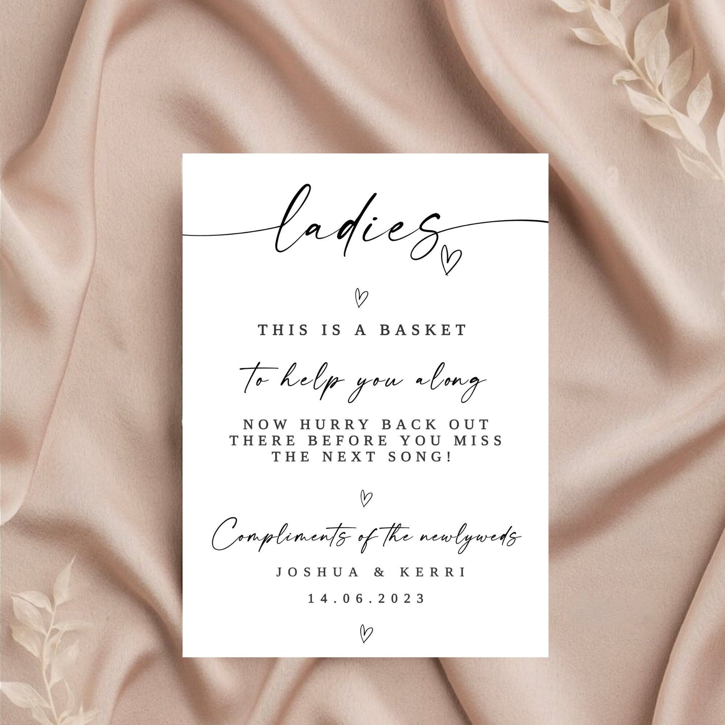 Wedding bathroom sign template, ladies and gents party sign, wedding bathroom basket sign, modern wedding sign, editable download, TEMPLETT