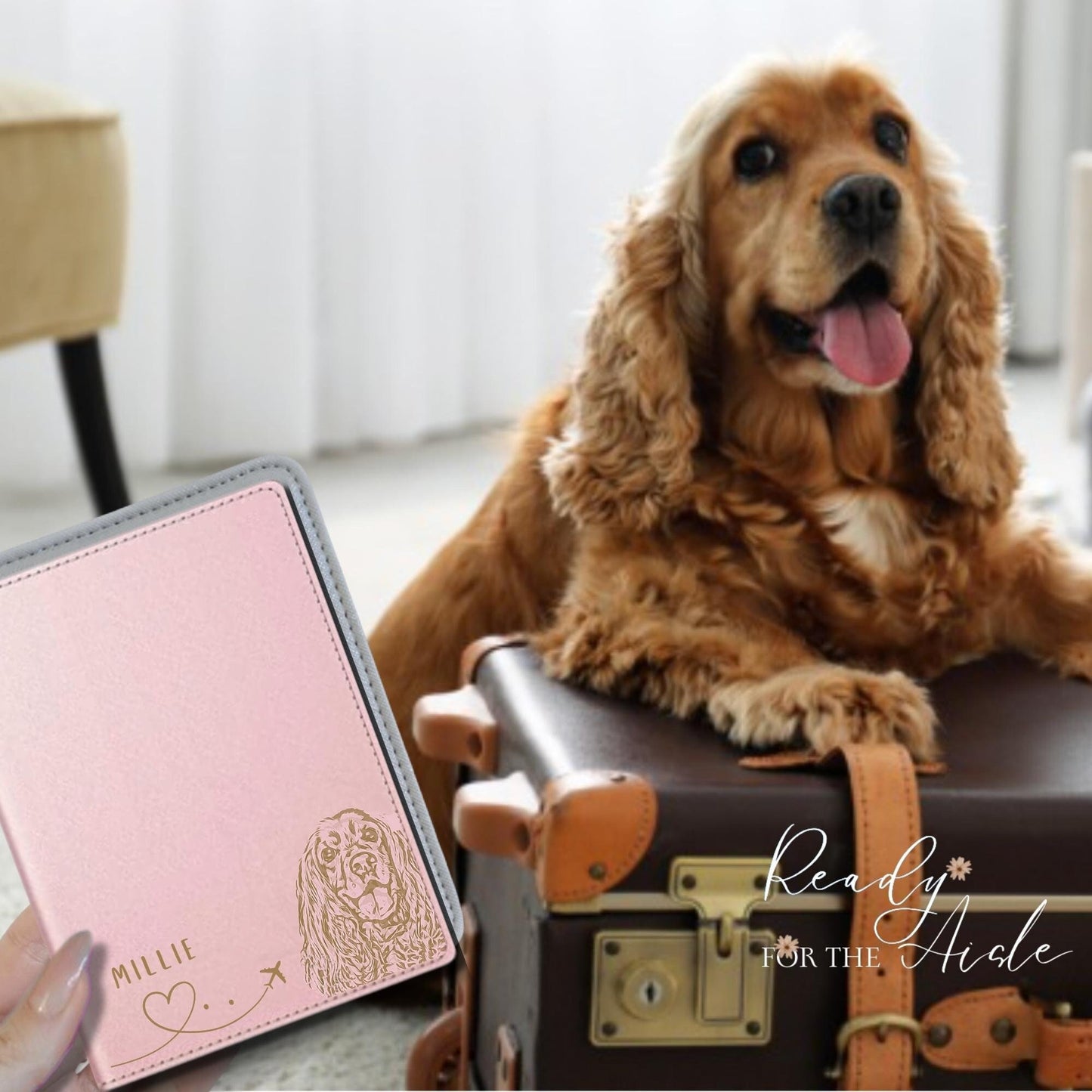 Dog Passport Cover, Custom Pet Passport, Personalised UK Passport Case, Dog Health Book Cover, Pet Book Holder, Dog Gifts, Pet Portrait