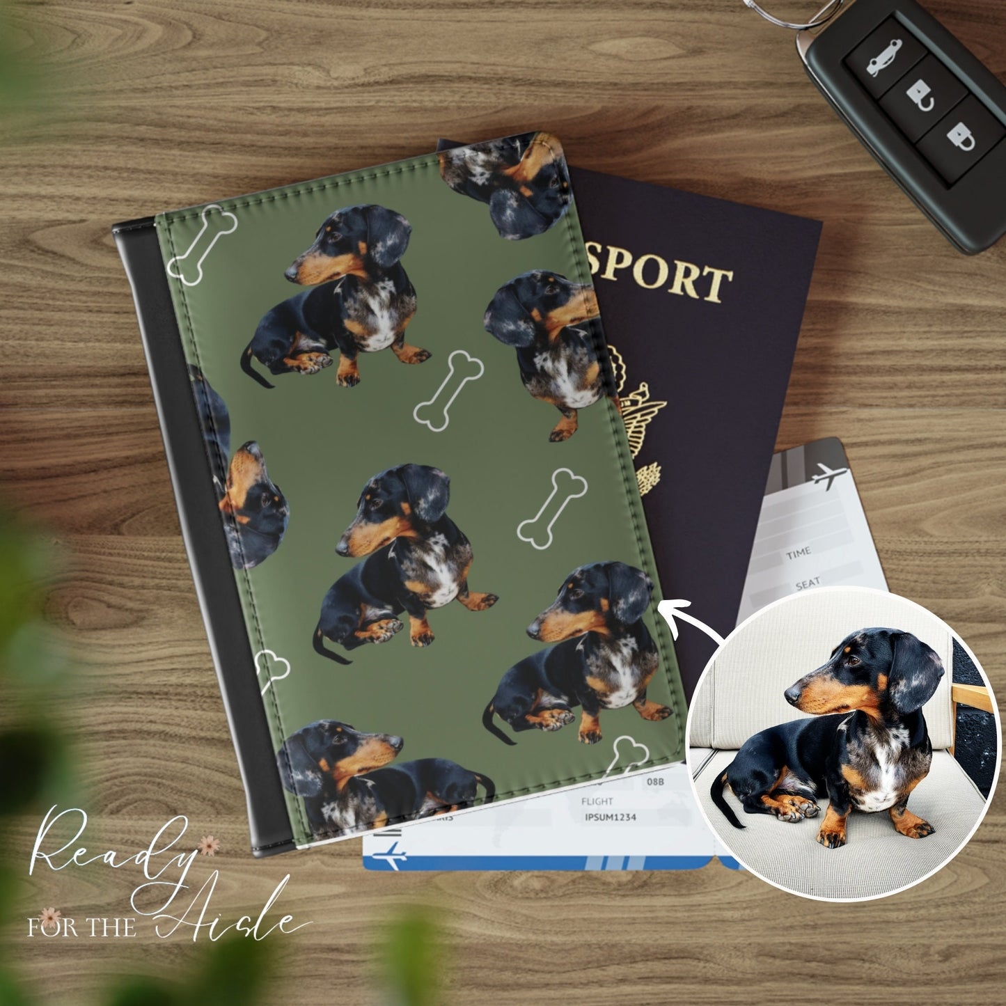 Dog Passport Cover, Custom Pet Passport, Personalised Passport Case, Dog Health Book Cover, Pet Book Holder, Dog Gifts, Pet Portrait