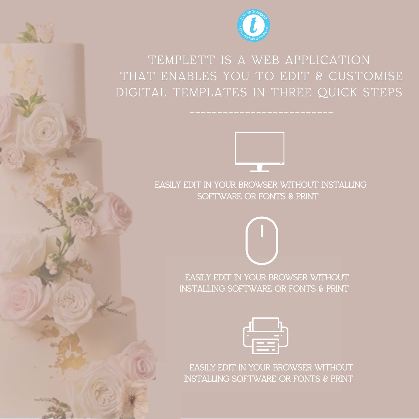 Cake Flavors Sign, Minimalist Desserts Sign, Printable Dessert Bar Sign, Wedding Cake Flavors Sign, Edit with TEMPLETT