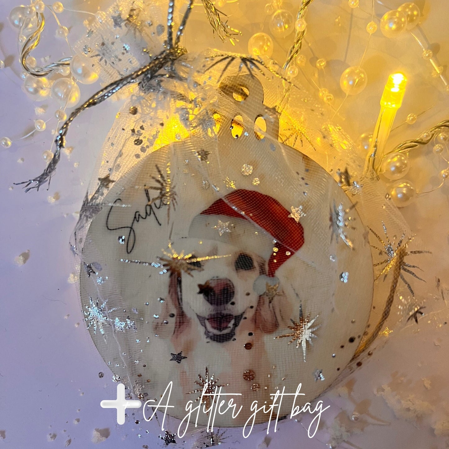 Personalised Dog Christmas bauble, Pet Christmas tree decoration, Personalised Christmas ornament, Dog Gift, Christmas Pet Bauble, Pet Gift