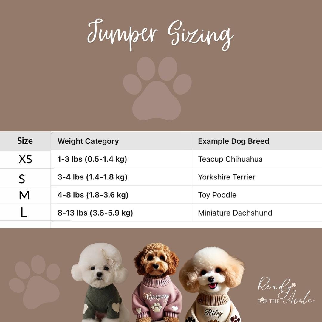 Personalised Dog Jumper with Name & Paw Print, Custom Dog Jumper with Name, Dog Sweater, Personalised Pet Jumper, Custom Dog Sweater