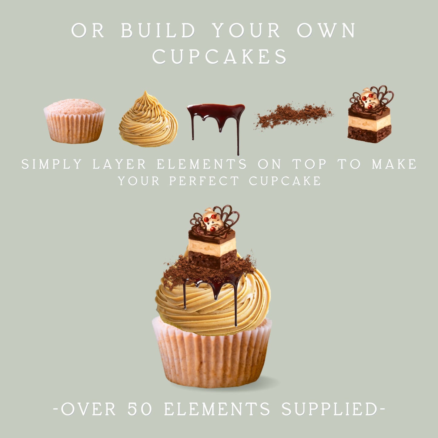 Custom Cupcake Bar Sign | Make Your Own Cupcake Designs | Editable Dessert Bar Sign | INSTANT DOWNLOAD | Templett