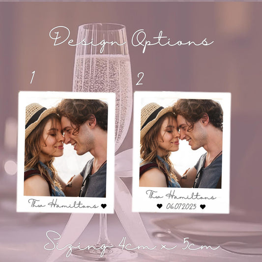 20 x Personalised Text and Photograph Drink Toppers, Edible Wafer Rice Paper,Wedding Photo Topper, Cocktail Toppers with Pegs,Wedding Drinks