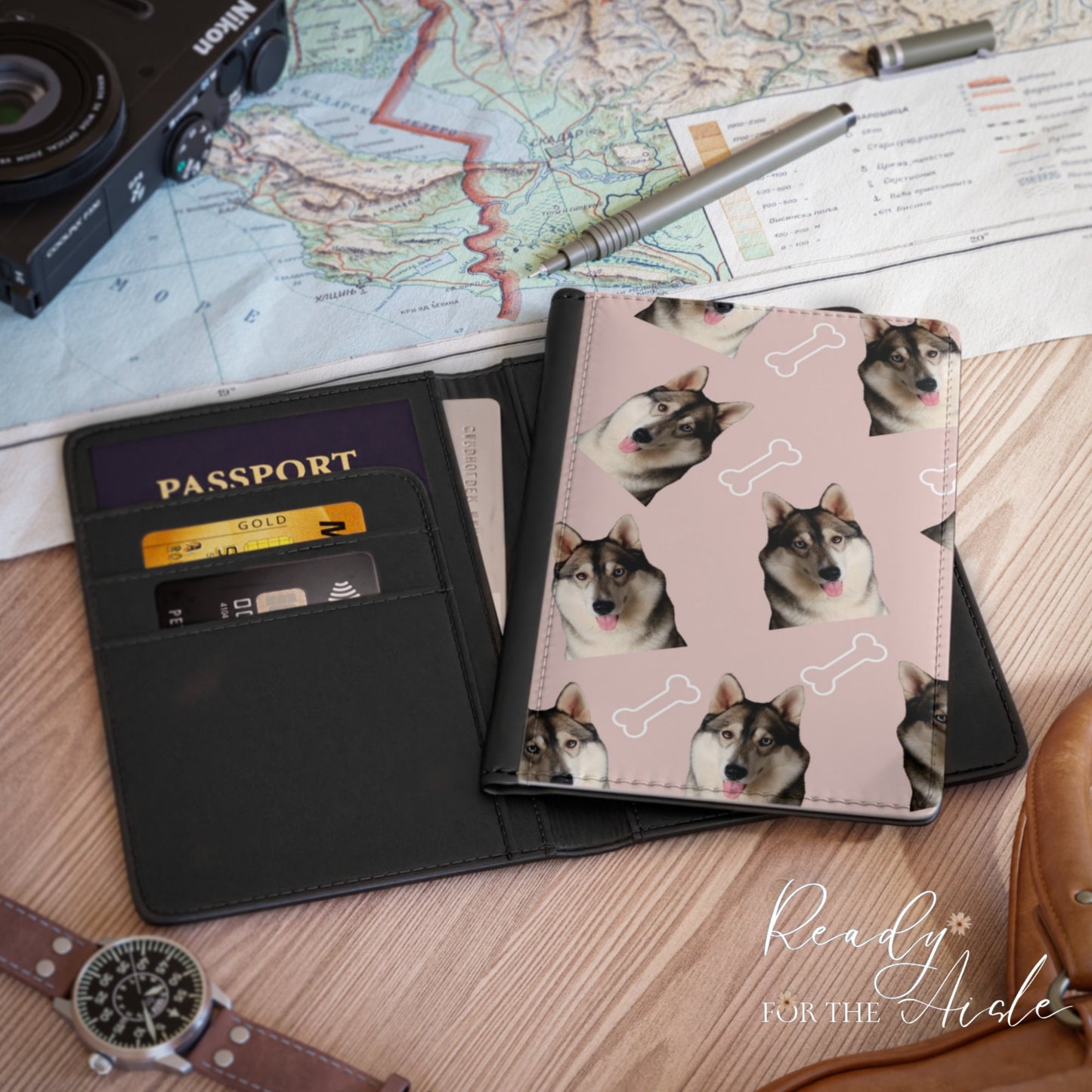 Dog Passport Cover, Custom Pet Passport, Personalised Passport Case, Dog Health Book Cover, Pet Book Holder, Dog Gifts, Pet Portrait
