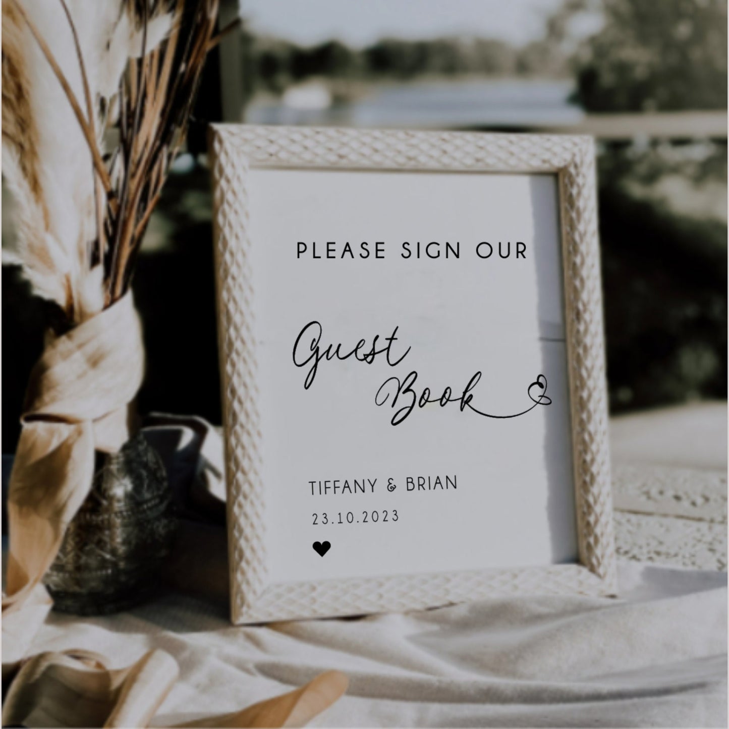 Wedding Guestbook Sign Template, Sign Our Guestbook Printable, Minimalist Wedding Guestbook Sign, Modern Wedding Signage, EDIT With TEMPLETT