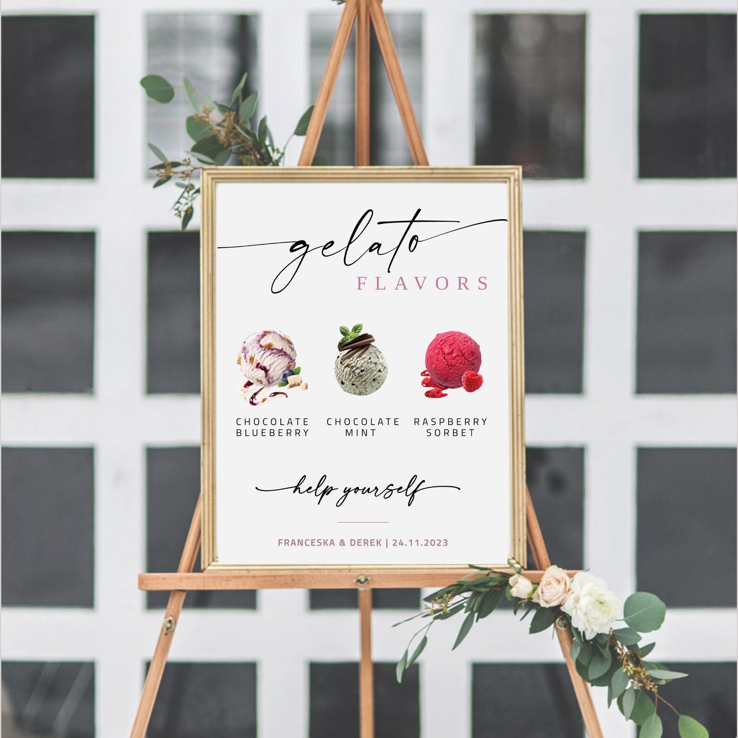 Ice Cream Bar Sign Template, Ice Cream Station Sign Printable, Modern Wedding Dessert Bar Sign, Ice Cream Table Sign, Gelato Signs for Party