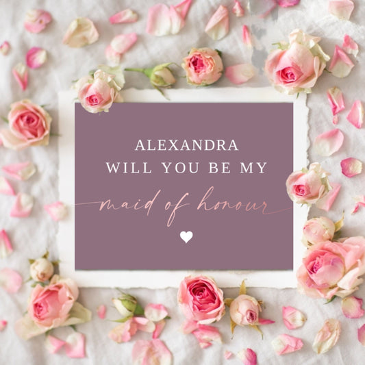 Personalised Will You Be My Bridesmaid template, Bridesmaid Proposal, Wedding Cards, Maid of Honour Card, Flower Girl Card, INSTANT DOWNLOAD