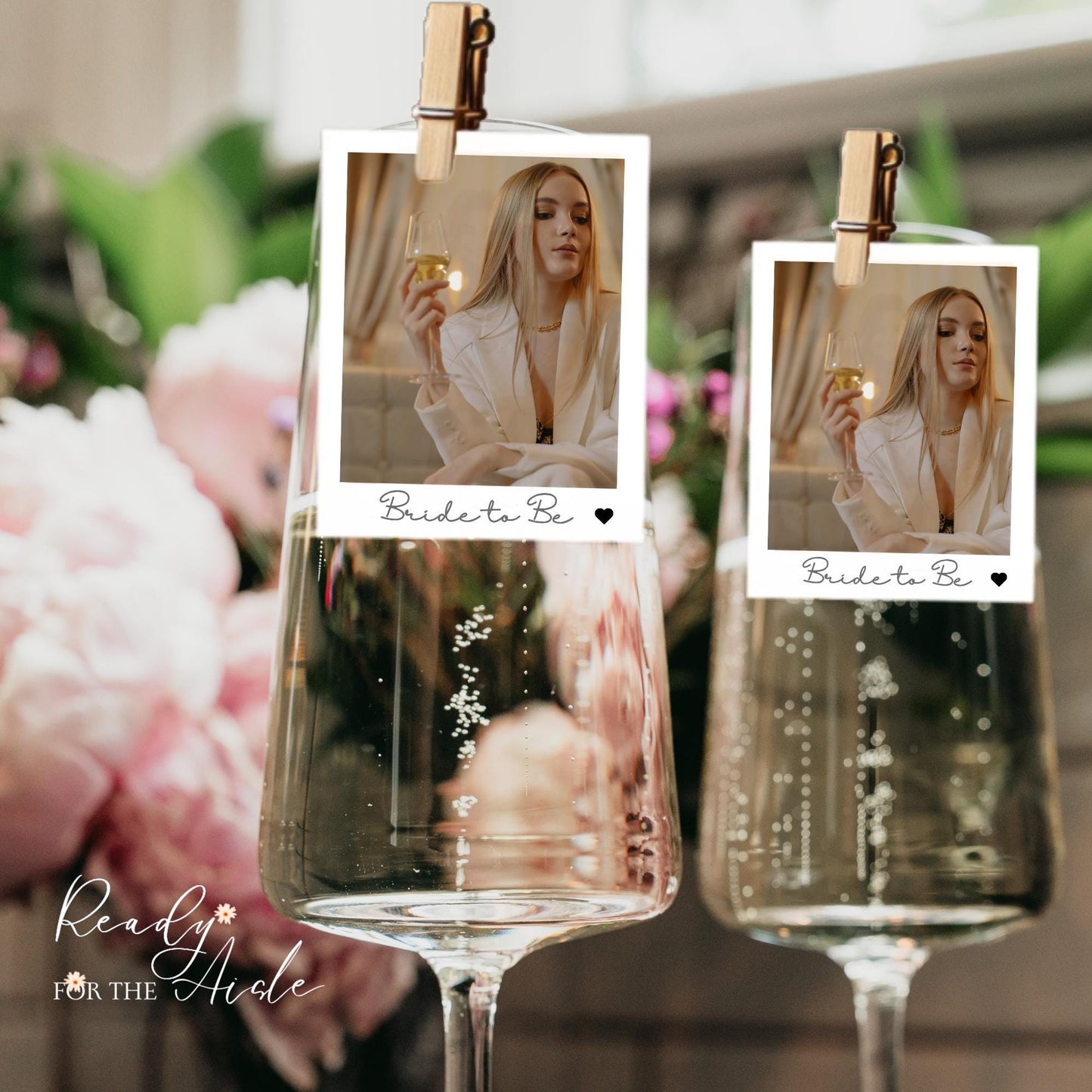 20 x Personalised Text and Photograph Drink Toppers, Edible Wafer Rice Paper, Hen Do Party Birthday, Anniversary, Cocktail Toppers with Pegs
