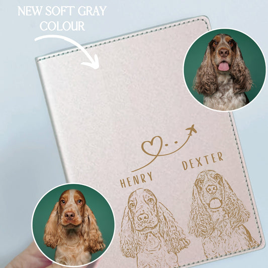 Dog Passport Cover, Custom Pet Passport, Personalised UK Passport Case, Dog Health Book Cover, Pet Book Holder, Dog Gifts, Pet Portrait