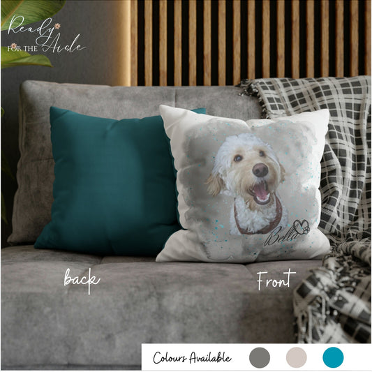 Custom Dog Pillow, Pet Portrait from Photo, Personalised Pet Portrait, Dog Portrait, Watercolour Dogs, Dog Portrait Cushion, Dog Lover Gifts