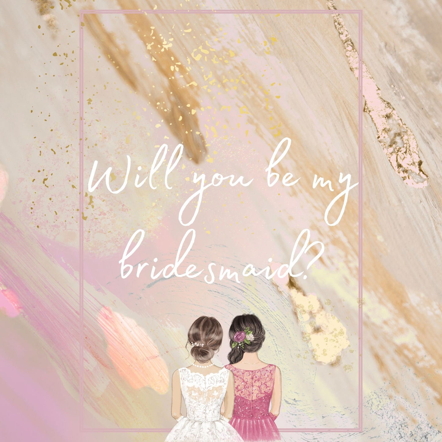 Bridesmaid Proposal Video, Will You Be My Bridesmaid/Maid of Honor, Digital Electronic Invitation, Animated Video Text, Instant download