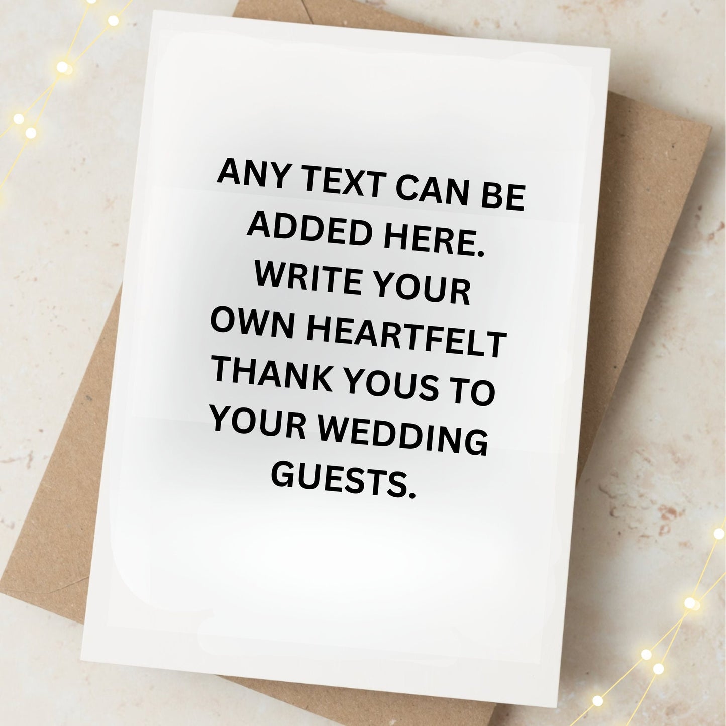 Minimalist Wedding Thank You Cards with Custom Photo,  Vintage Thank You Card with Picture, Folded Personalised Photo Cards with Envelopes