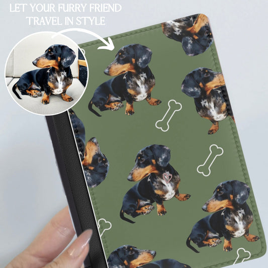 Dog Passport Cover, Custom Pet Passport, Personalised Passport Case, Dog Health Book Cover, Pet Book Holder, Dog Gifts, Pet Portrait