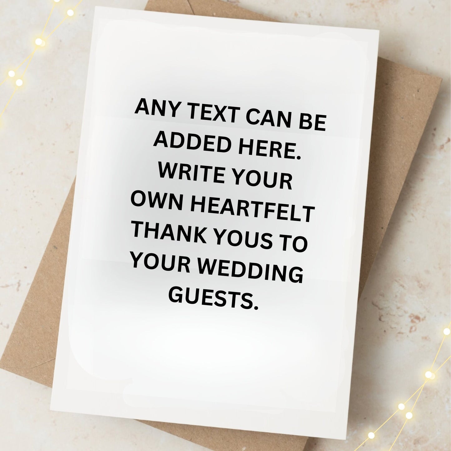 Bohemian Wedding Thank You Cards with Custom Photo,  Rustic Thank You Card with Picture, Folded Personalised Photo Cards with Envelopes