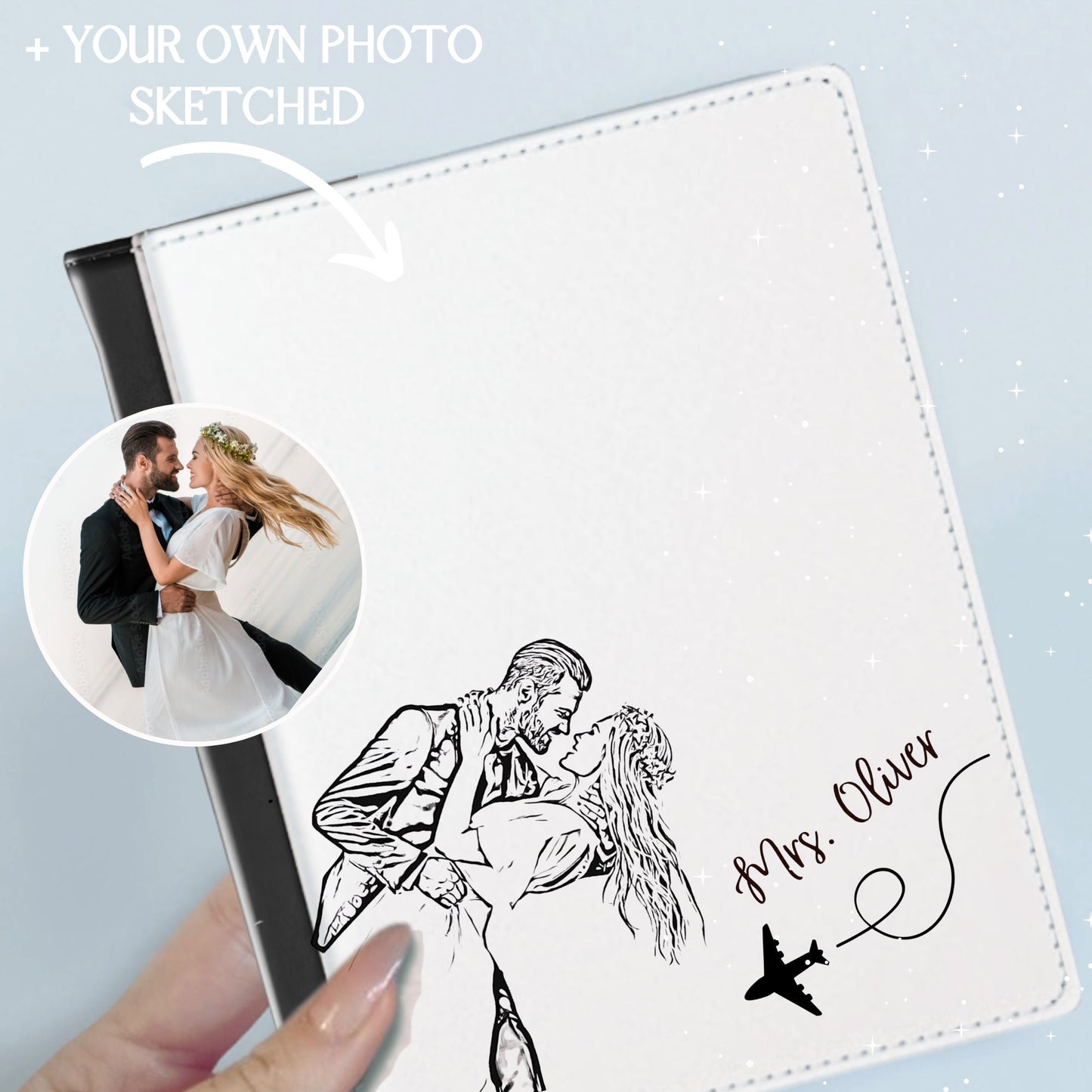 Personalized Mrs Passport Holder, Honeymoon Passport Cover, Bridesmaid Gifts, Honeymoon gift, Travel, Bride, Gifts For Her, Mrs Passport