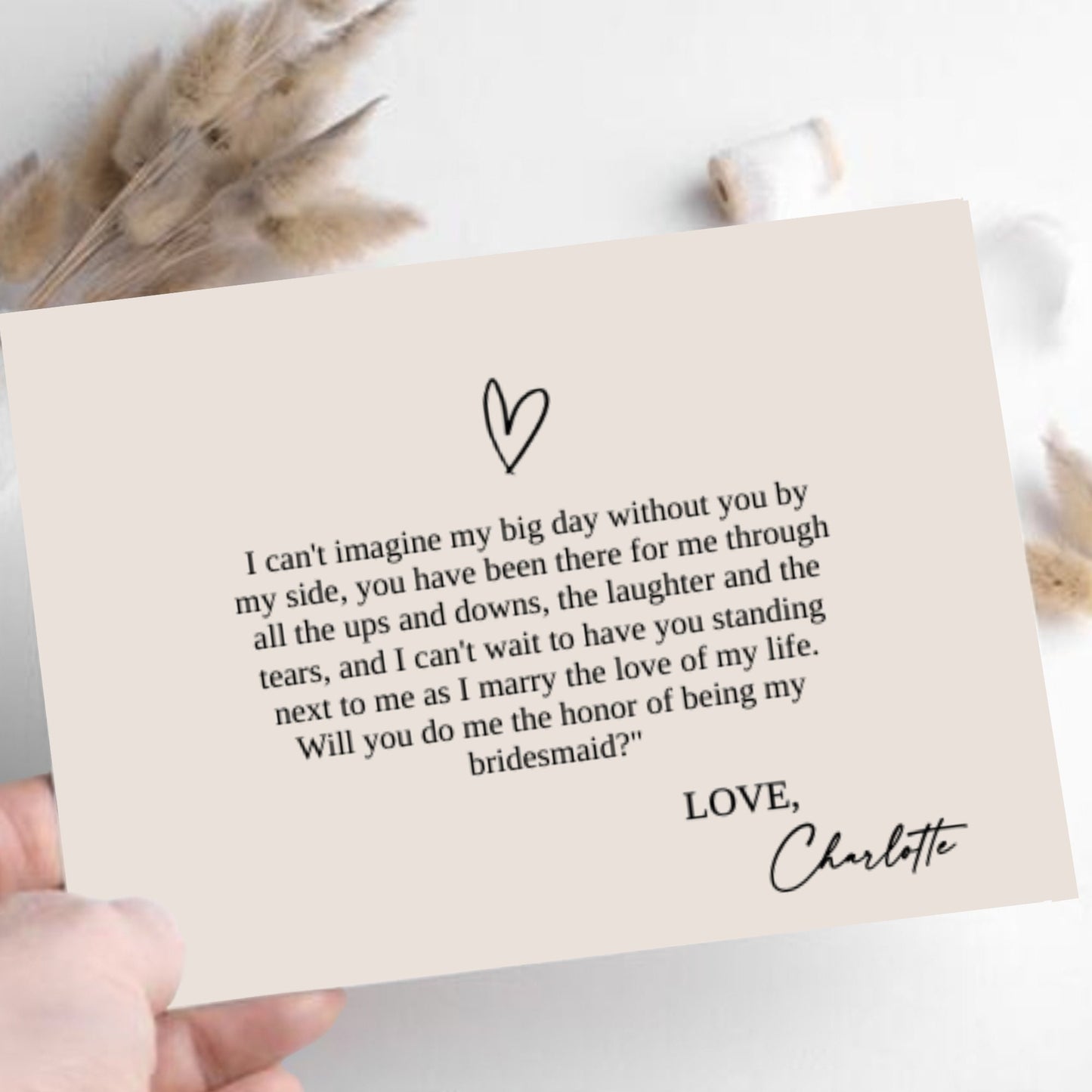 Personalised Will you be my bridesmaid Card, Bohemian Proposal Cards, Bridal Party Cards, CLASSIC ELEGANT DESIGN, cards, editable download,