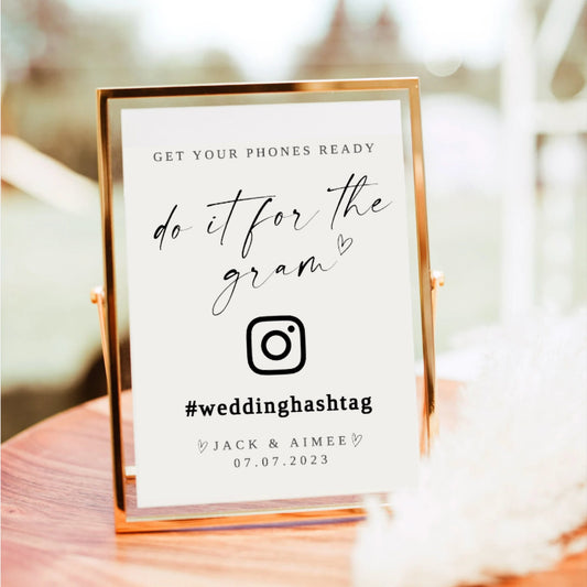 Wedding Photo Sign l Wedding Instagram Sign l Minimalist Wedding Hashtag Sign l Wedding Photograph Sign l Instagram Wedding Sign | EDITABLE